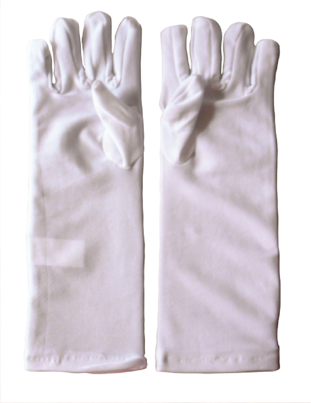 Girl's Long White Dress Up Gloves