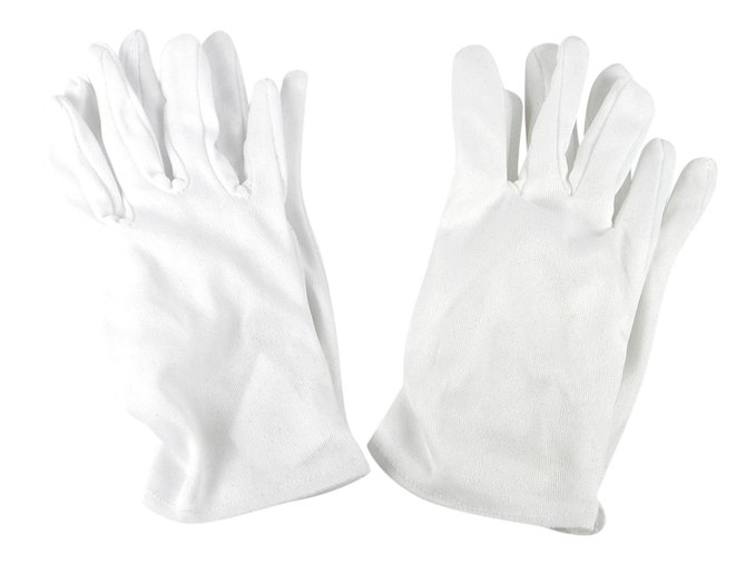 Girl's Short White Dress Up Gloves